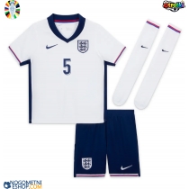 Otroški Nogometni dresi Anglija John Stones #5 Domači EP 2024 Kratek Rokav (+ Kratke hlače)